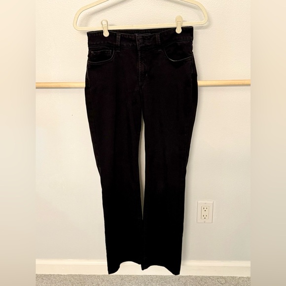 NYDJ Women’s Barbara‎ Bootcut Lift Tuck Mid Rise Black Wash Denim Jeans Size 6P - Picture 1 of 10
